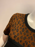 Luisa Frassine 1970's Leopard Knit Jumper Sweater Top Size I 44 UK 12 US 8 L ladies