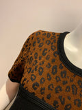 Luisa Frassine 1970's Leopard Knit Jumper Sweater Top Size I 44 UK 12 US 8 L ladies