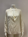 ANGELO MARANI silk long sleeve V neck blouse top Size I 42 UK 10 US 6 ladies