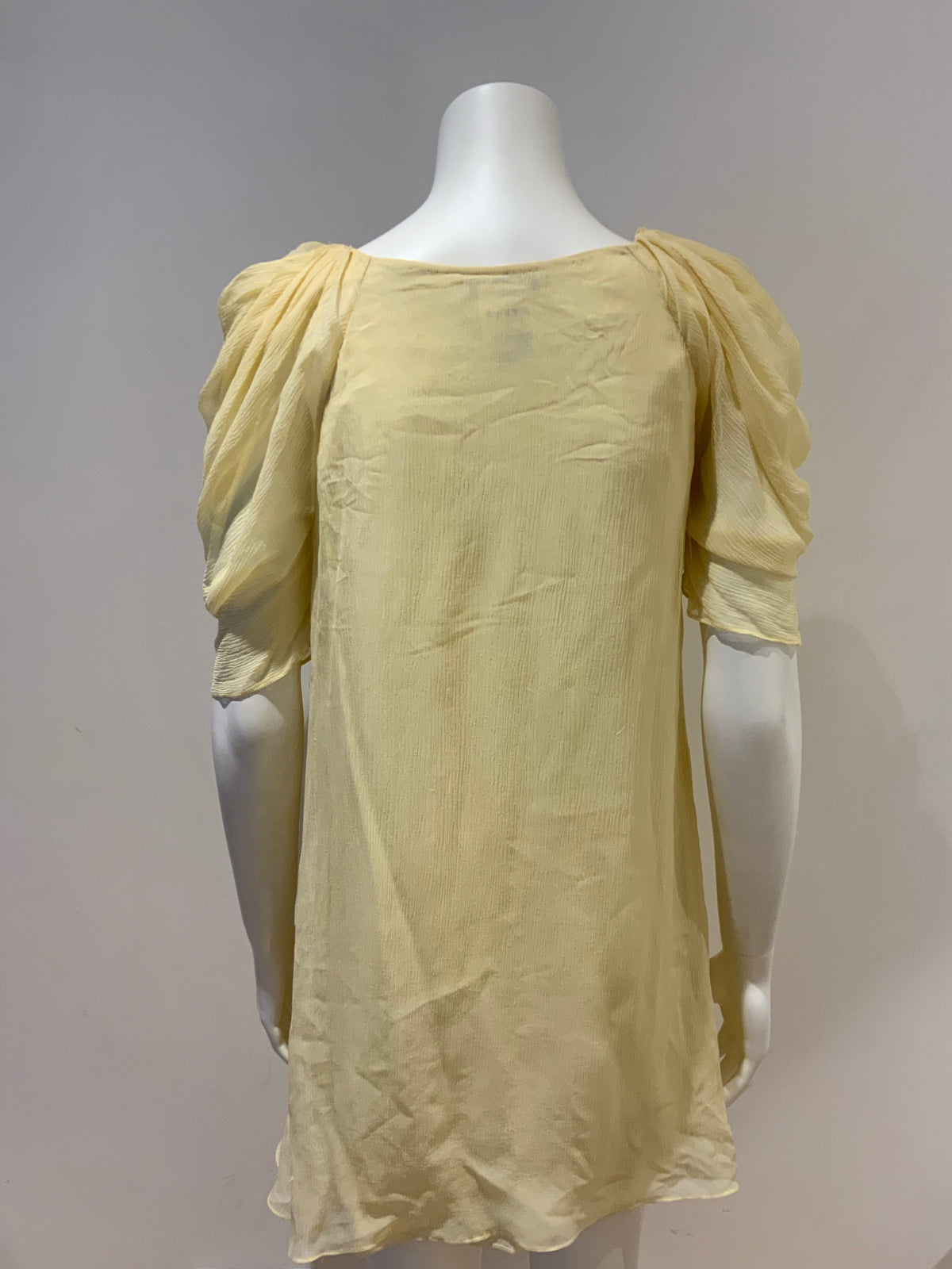 Paul & Joe Sister KARA Silk Chiffon Yellow Dress Size F 38 UK 10 US 6 ladies