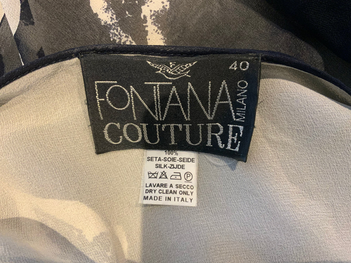 Fontana Couture Milano 1915 Silk Blouse Size I 40 US 4 UK 8 S small ladies
