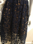 SELF-PORTRAIT Azaelea lace midi navy blue dress Size UK 10 US 6 ladies