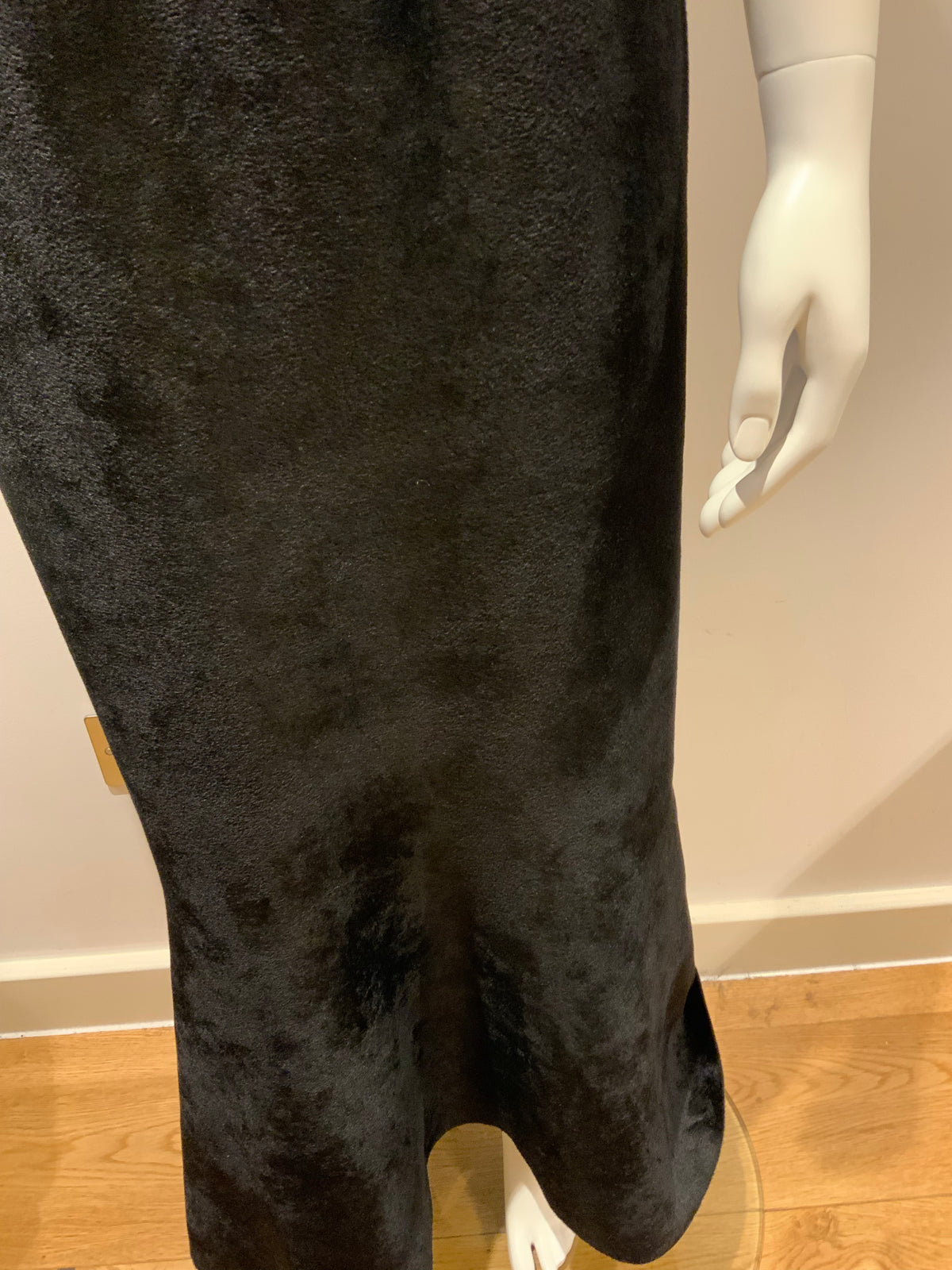 Azzedine Alaïa Alaia MOST WANTED Black Stretch-velvet Gown Size F 40 UK 12 US 8 ladies