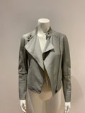 JOSEPH Women's Grey New Alpha Leather Biker Jacket Size F 38 UK 10 US 6 ladies