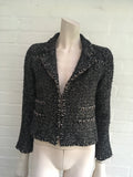 CHANEL Couture Lesage Shimmer Ribbon Tweed Blazer Jacket LADIES