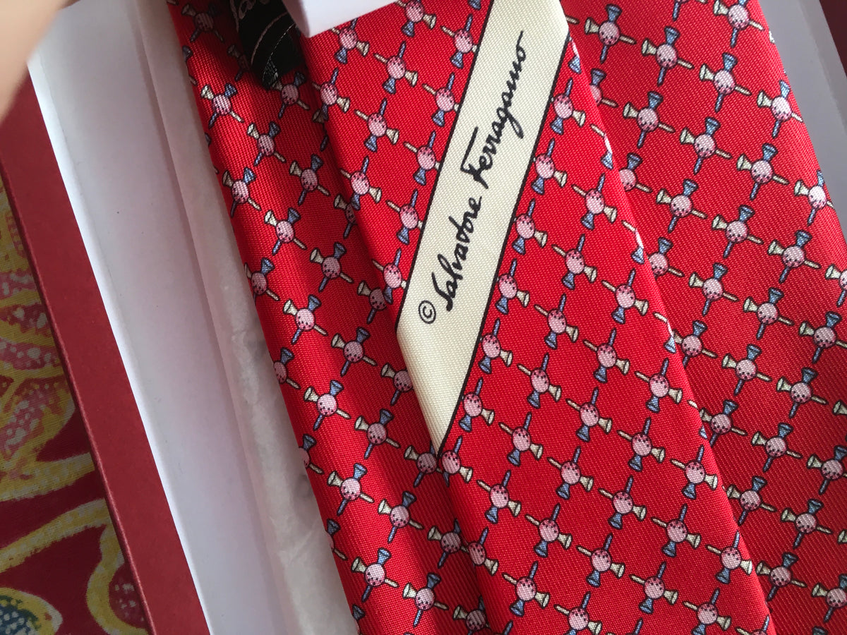 Salvatore Ferragamo Silk Printed Tie men