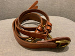 Ralph Lauren Skinny Leather belt in brown leather Size S small ladies