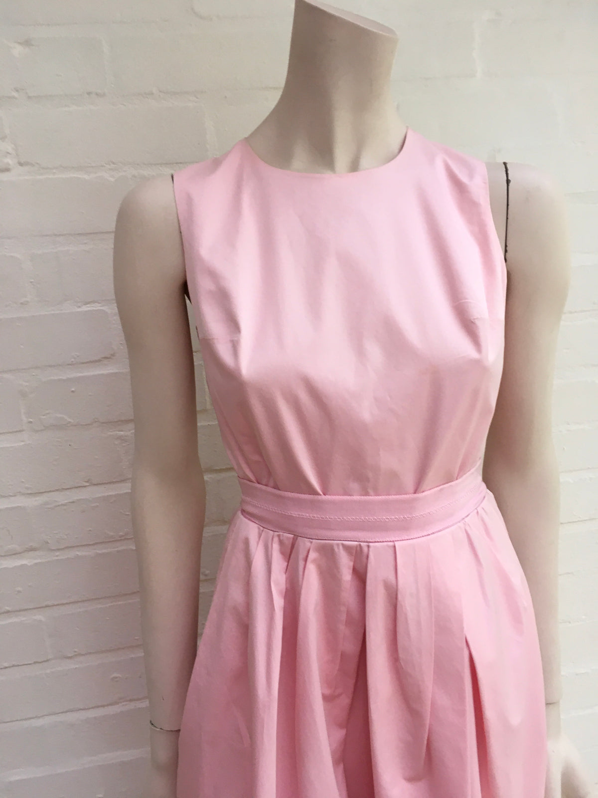 Carven Open-back Pink cotton dress FR 34 ladies