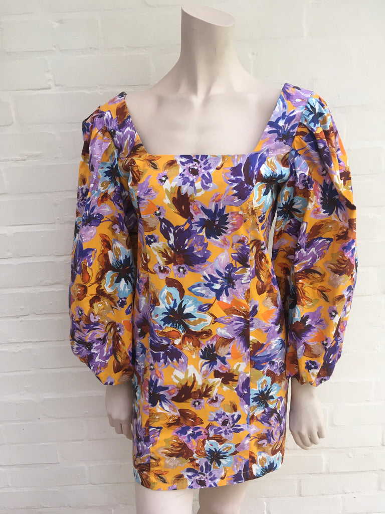Zara floral puff sleeve dress SOLD OUT Size M medium ladies Afashionistastore Zara floral puff sleeve dress SOLD OUT Size M medium ladies Afashionistastore