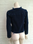 ivy copenhagen navy distressed denim jacket Size 34 XS ladies