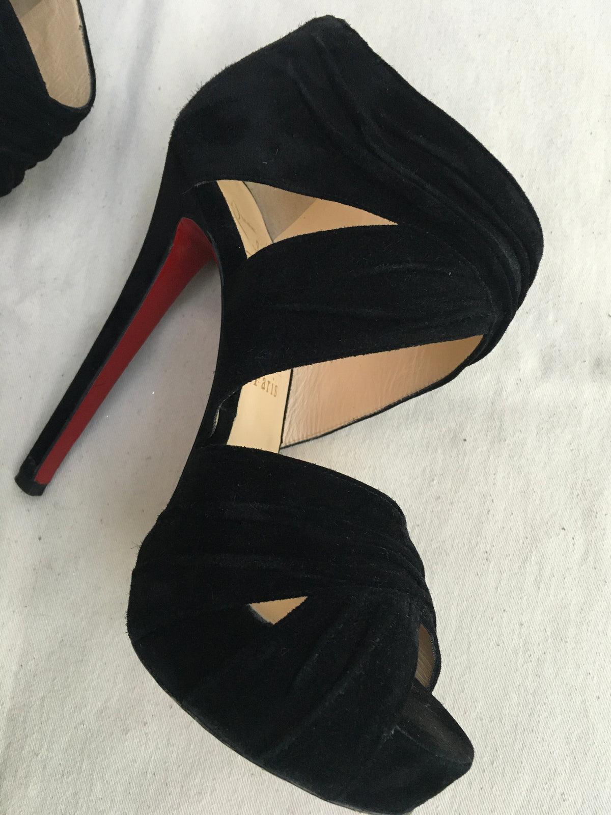Christian Louboutin Bandra Suede Sandals Shoes 36 US 6 UK 3 ladies