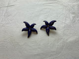 MEROLA LONDON Enamel Star Earrings in Blue ladies