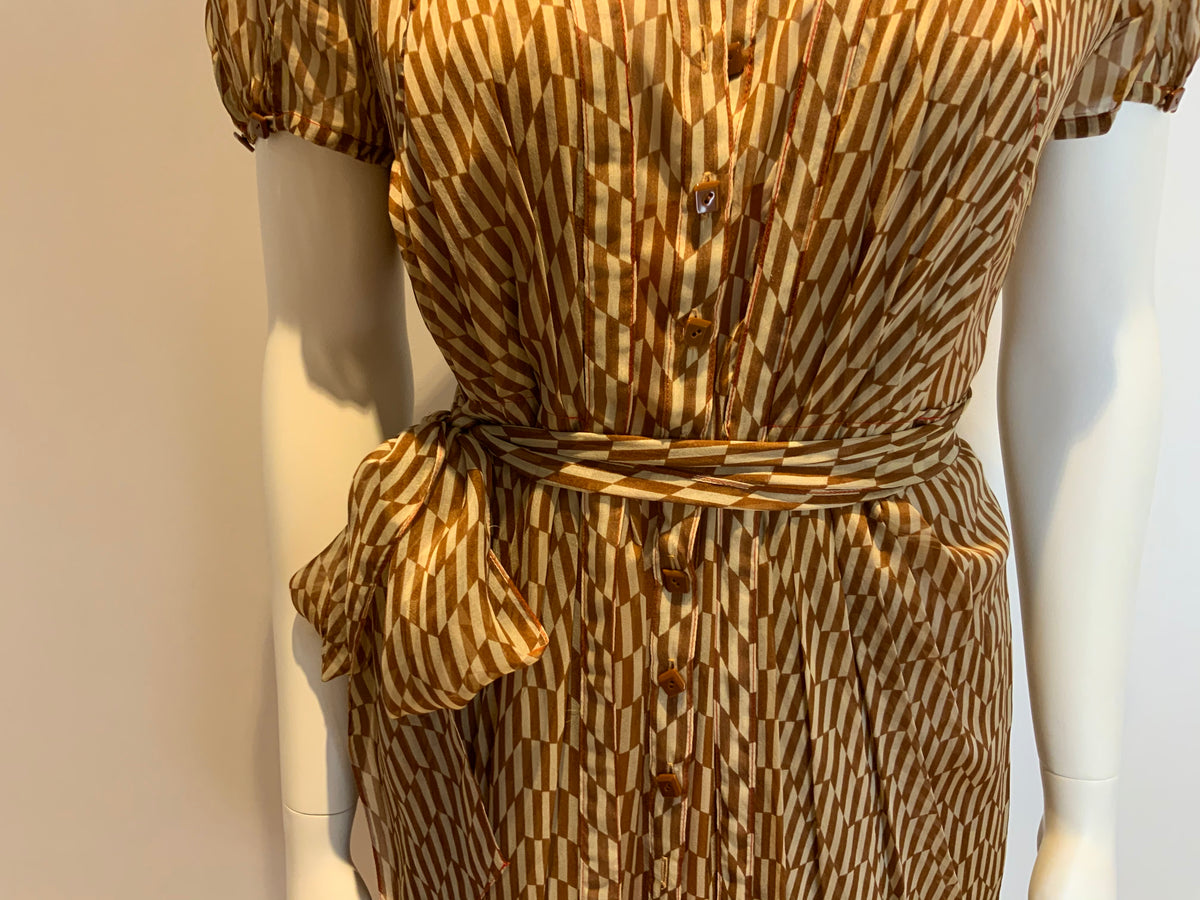 JASMINE DI MILO RUNAWAY PRINTED SILK DRESS UK 14 US 10 EU 42 ladies