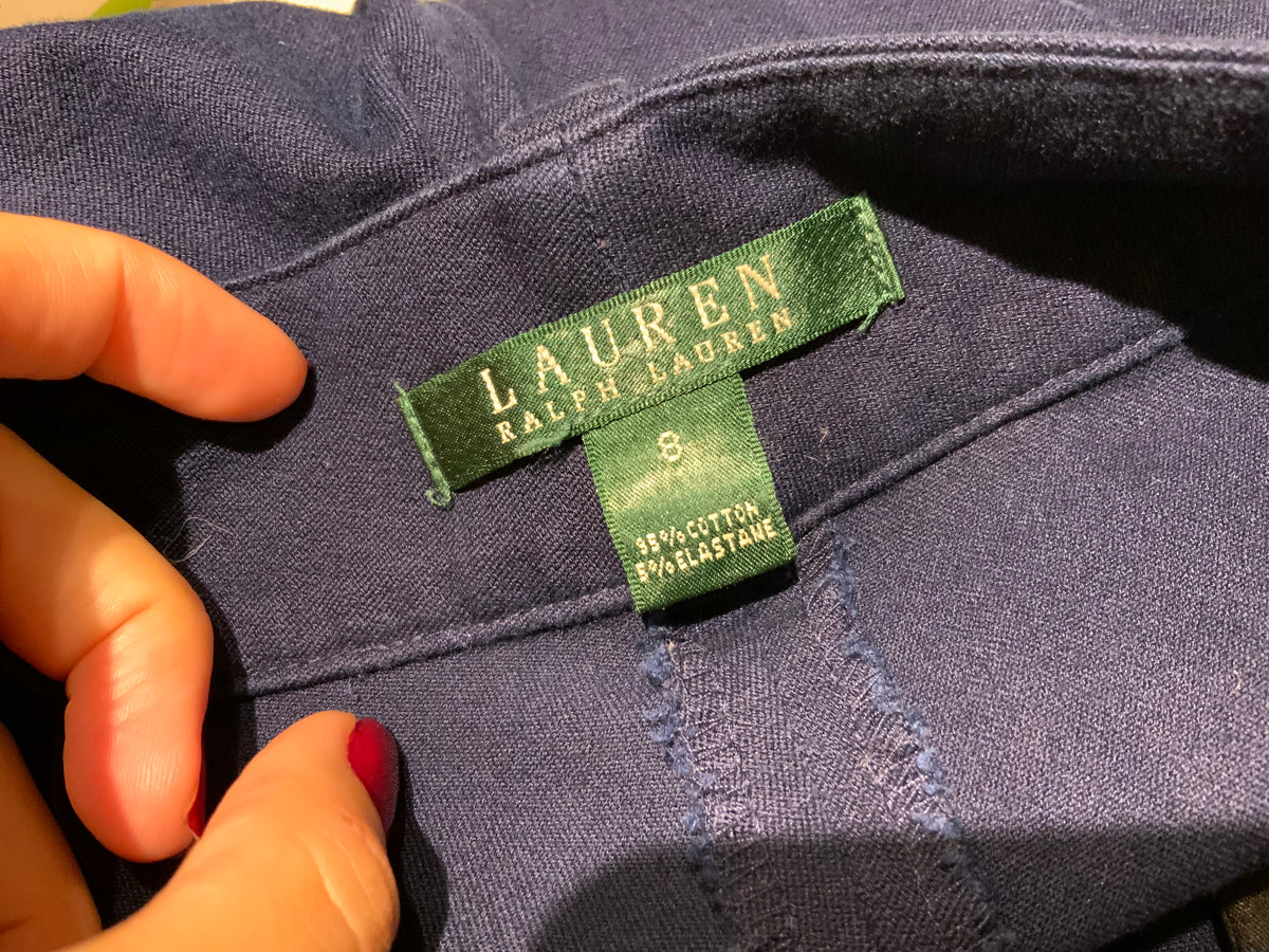 Ralph Lauren Lauren Navy Cropped Pants Trousers Size US 8 UK 12 L large ladies