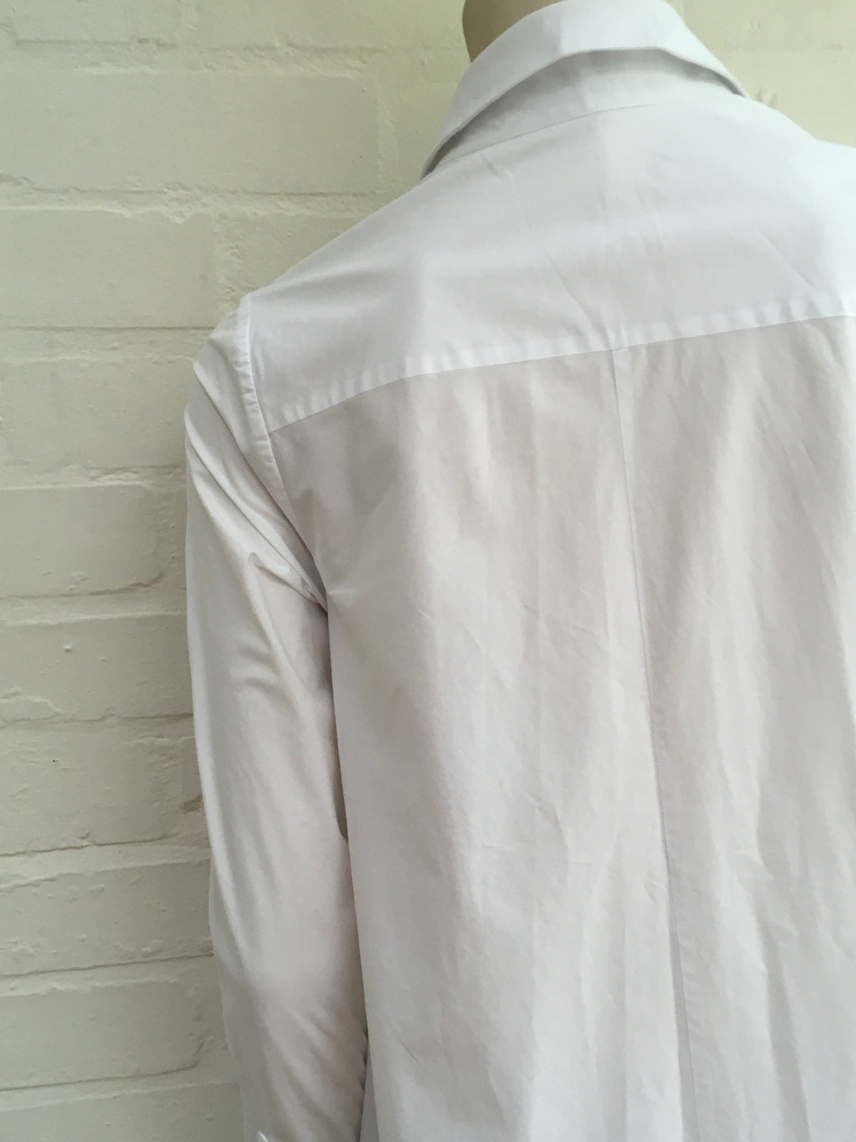 CO White Asymmetric cotton-poplin shirt Size XS ladies