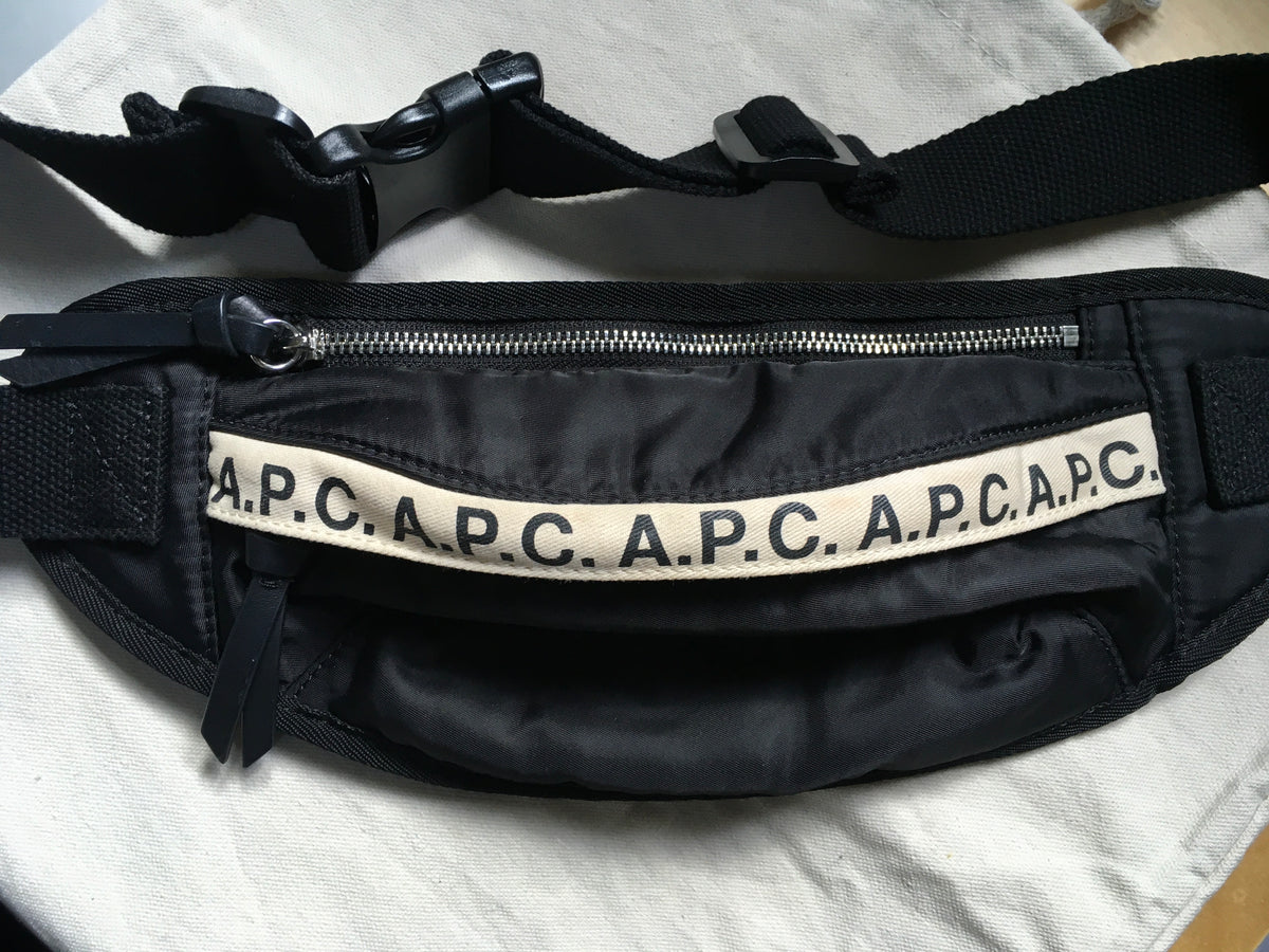 A.P.C. Lucille Leather-Trimmed Logo-Print Nylon Belt Bag Men