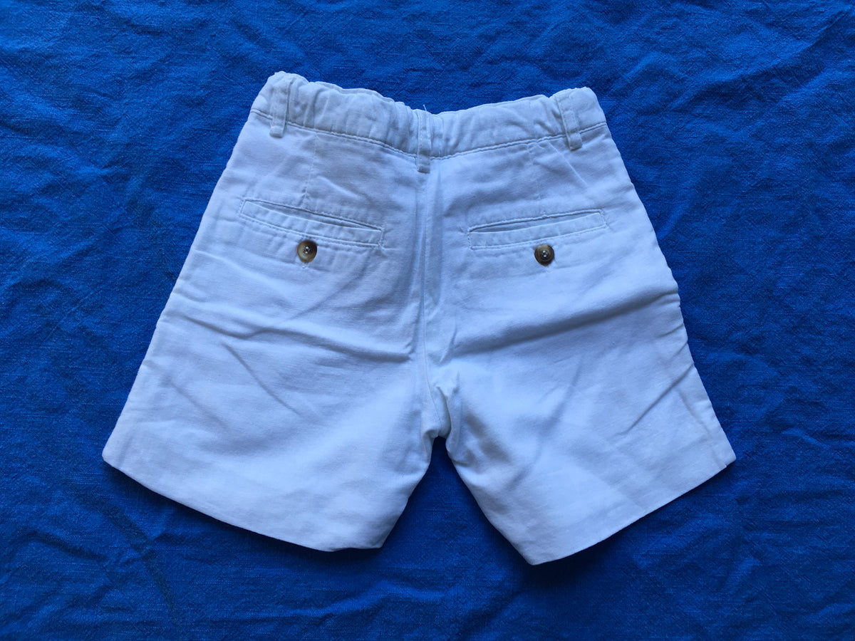 NECK & NECK KIDS Boys Children White Linen Bermuda Shorts 8-9 years 4 years Children