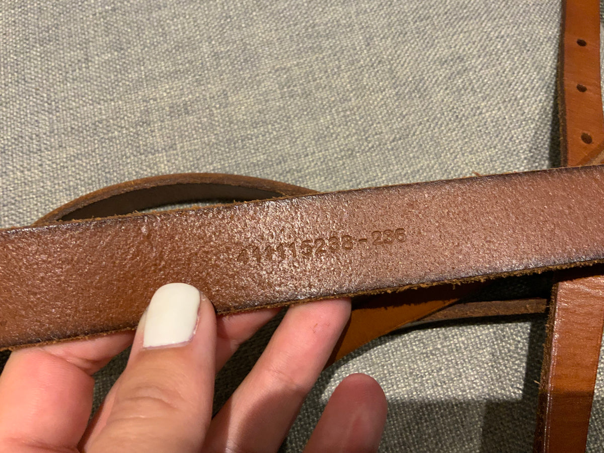 Ralph Lauren Skinny Leather belt in brown leather Size S small ladies