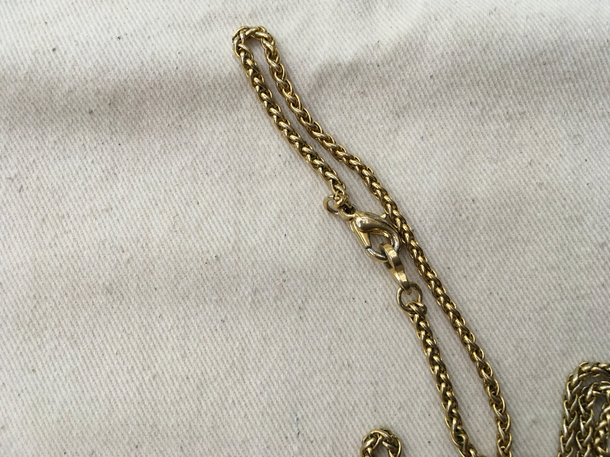 Kenneth Jay Lane Lion Doorknocker Pendant Gold Plated Chain Necklace ladies