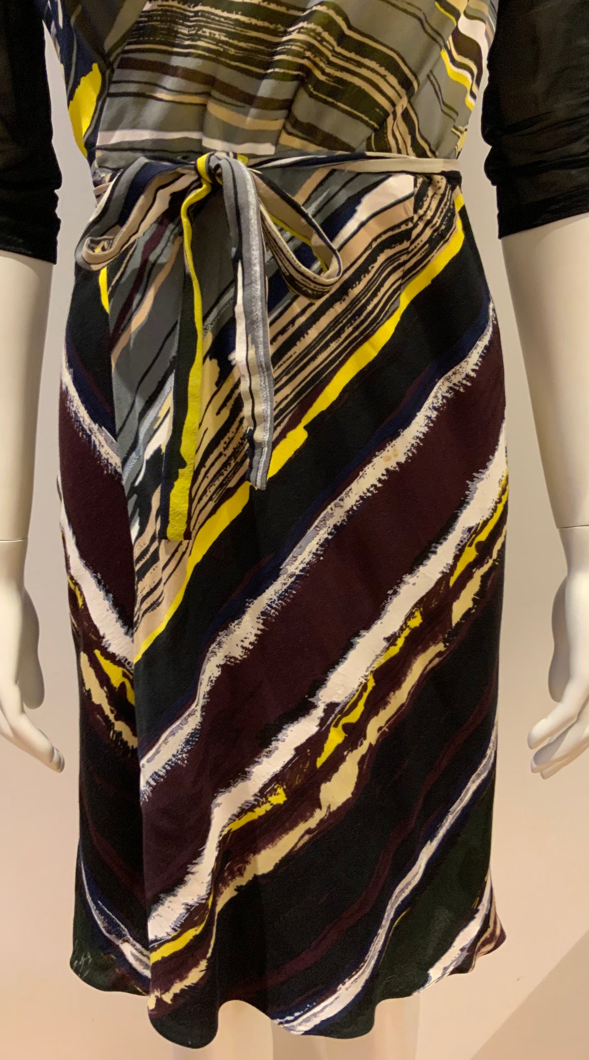 BALENCIAGA WRAP STRIPED DRESS SIZE F 38 UK 10 US 6 ladies