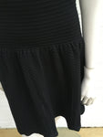 SANDRO Strapless Mini Dress in Knit Black Size 1 Ladies