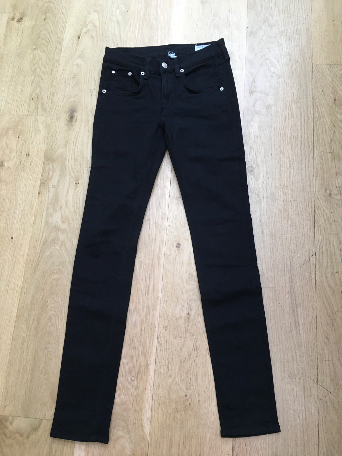 Rag & Bone / JEAN Black The Skinny low-rise skinny jeans Size 24 ladies