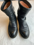 ROBERT CLERGERIE Black biker leather boots SIZE US 4 1/2 34.5 UK 1.5 ladies