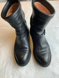 ROBERT CLERGERIE Black biker leather boots SIZE US 4 1/2 34.5 UK 1.5 ladies