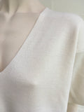 IRIS & INK Pure Wool White Knitted Top Sweater Jumper Ladies