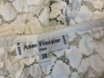 Anne Fontaine White Lave Short Sleeves Collared Backless Top 38 XS XXS US 0 UK 4 ladies