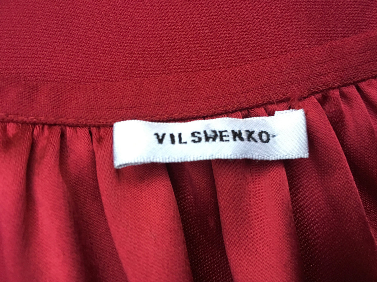 VILSHENKO Embroidered Floral Details Blouse Red Woman  Ladies