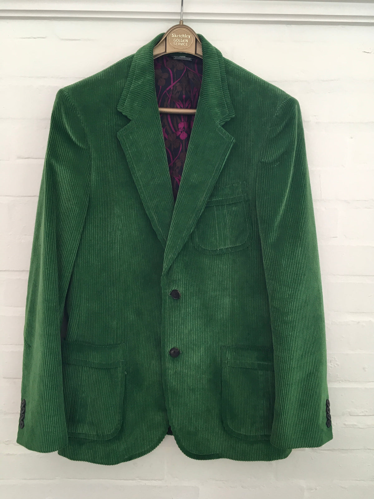 Burberry Green Corduroy Jacket Blazer Men