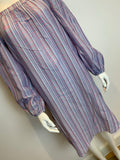 BCBG MAX AZRIA STRIPED OFF THE SHOULDERS DRESS SIZE XS Ladies