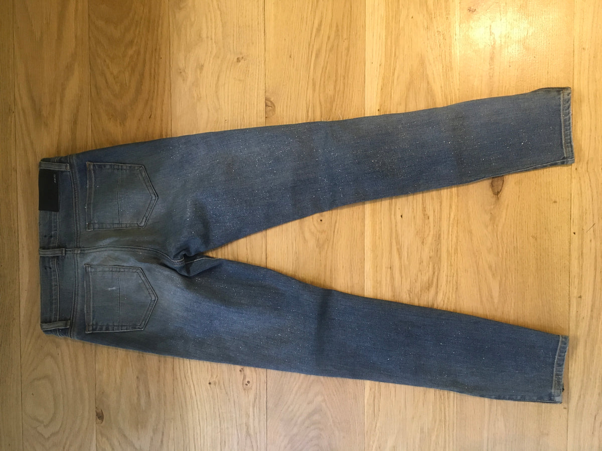 AMIRI Women's Glitter Thrasher Jeans Denim Jeans Size 26 UK 8 FR 38 I 40 Ladies