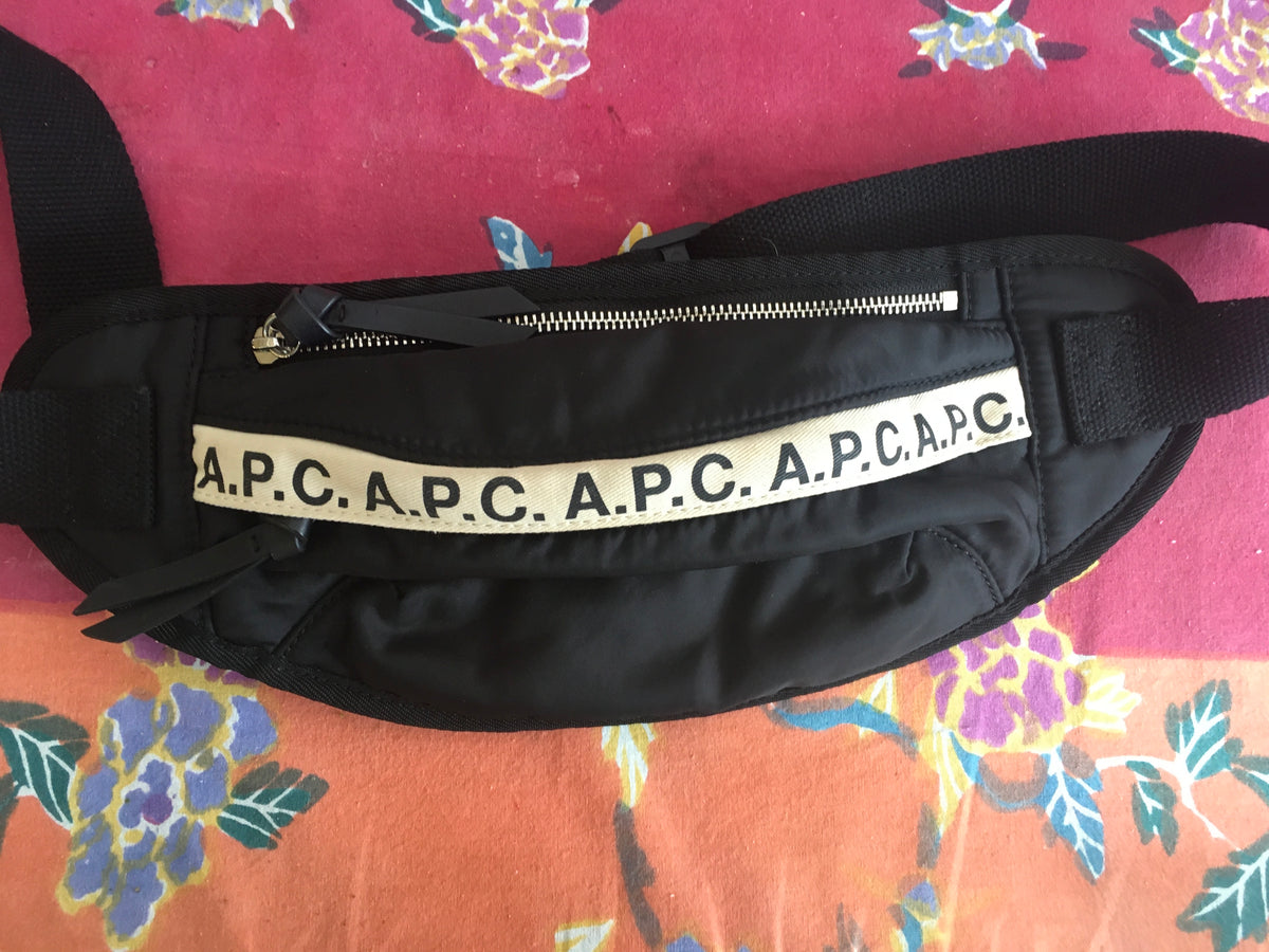 A.P.C. Lucille Leather-Trimmed Logo-Print Nylon Belt Bag Men