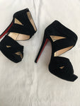 Christian Louboutin Bandra Suede Sandals Shoes 36 US 6 UK 3 ladies