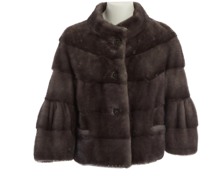 Hockley Scandinavian Sapphire Mink SAGA FUR Jacket Coat Size S Small Ladies