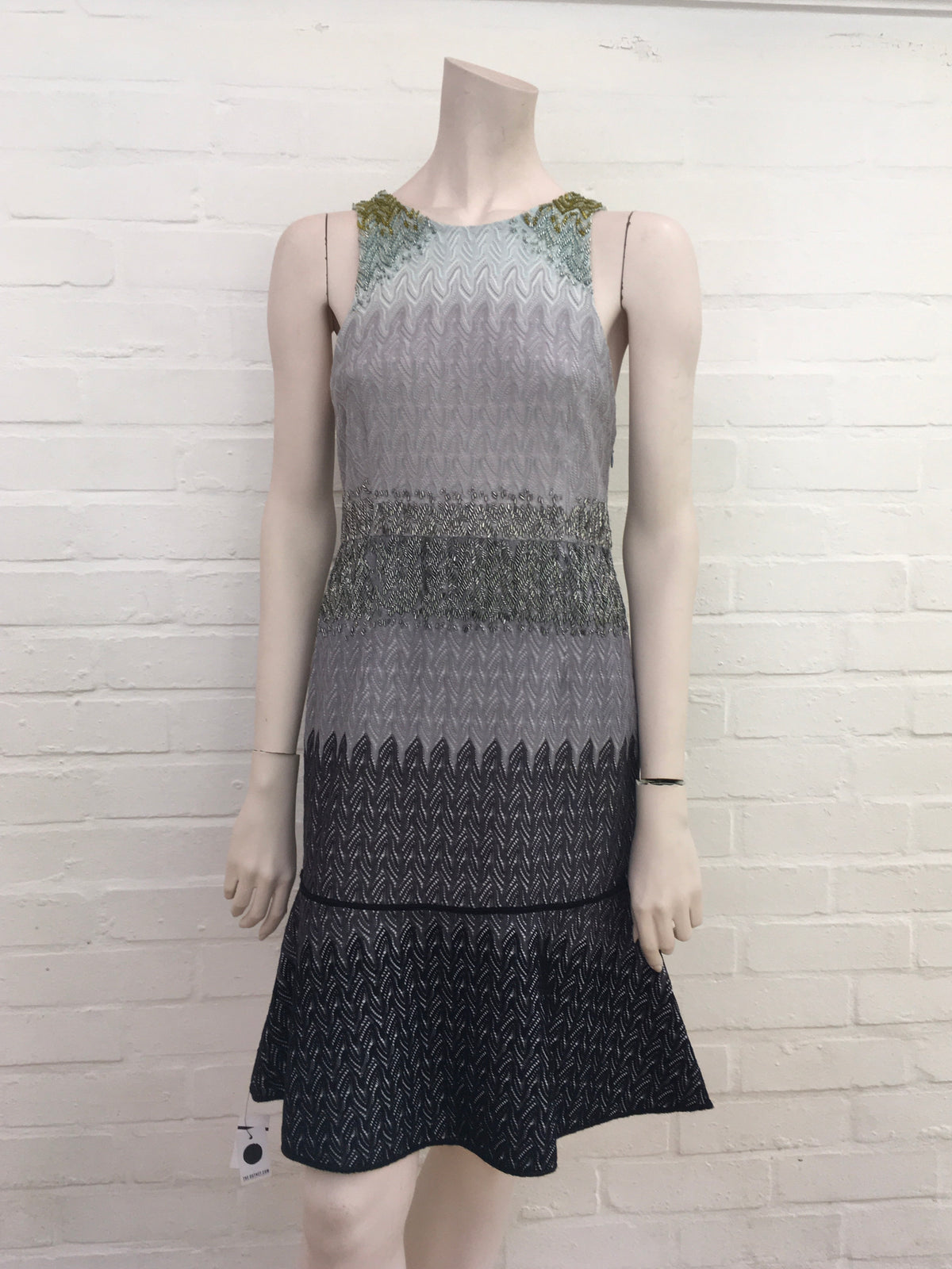 MISSONI Wool Knit Beaded Embellished Dress I 40 UK 8 US 4 S Small ladies