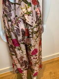 Whistles Hydrangea FLORAL Tie Back Strapless Jumpsuit Size US 10 UK 14 EU 42 ladies