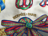 Hermès HERMES SCARF Les Rubans du Cheval Silk Scarf Created By Joachim Metz 1993 Ladies