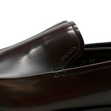 Prada Dark Brown Leather Loafers Casual Shoes Size US 8 42 men