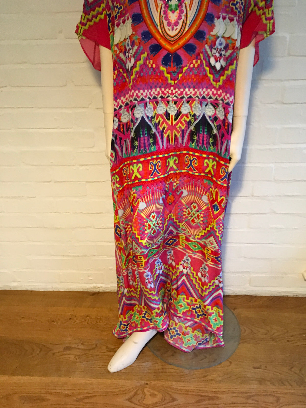 Camilla Frank 'Sacred Weave' Maxi Kaftan Silk Swarovski Dress Size One Size ladies