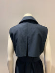 The Garo Pleated Trench Dress Navy Blue MOST WANTED Size S small ladies