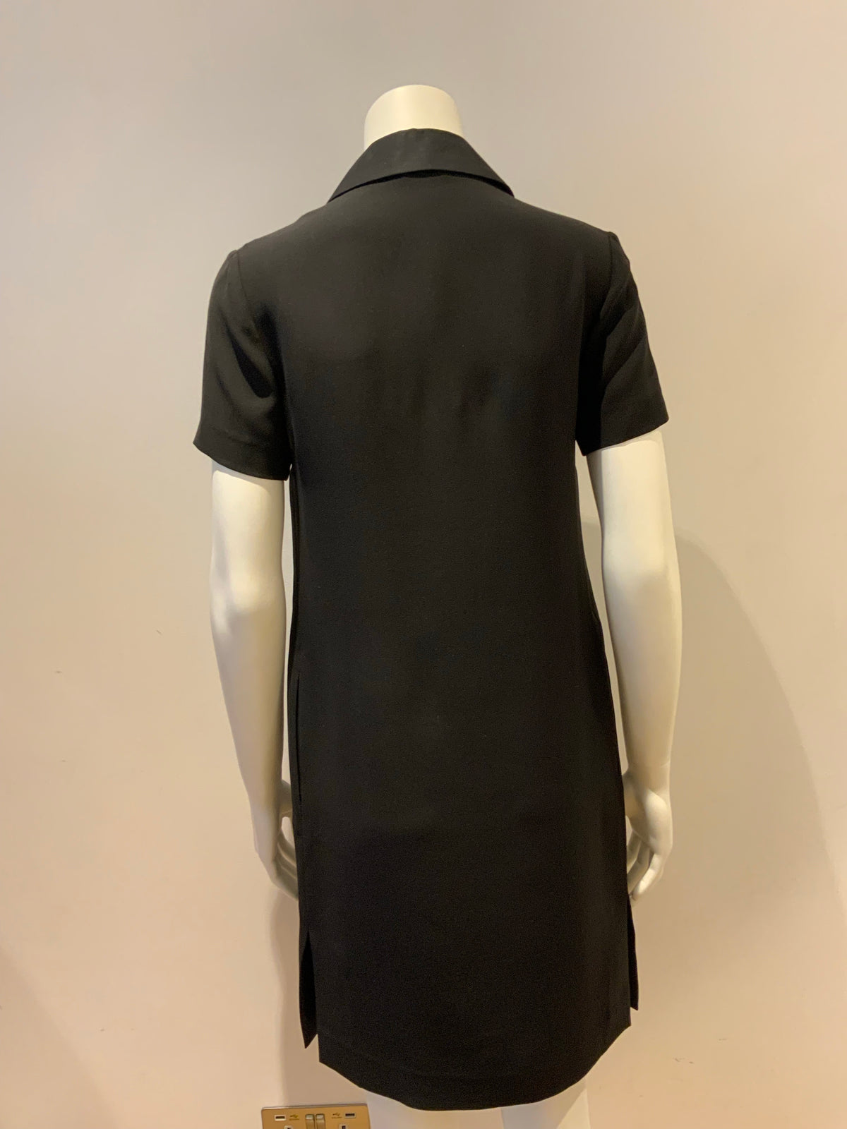 Fendi leather & crystal embellished zip-up shift dress I 40 UK 8 US 4 S SMALL ladies