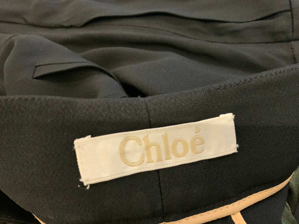Chloé Chloe Black High Waist Iconic Tie Detail Shorts Size F 36 US 4 UK 8 ladies