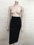 Jean Paul GAULTIER RARE 1990s black pencil midi high waisted skirt Size S Small Ladies