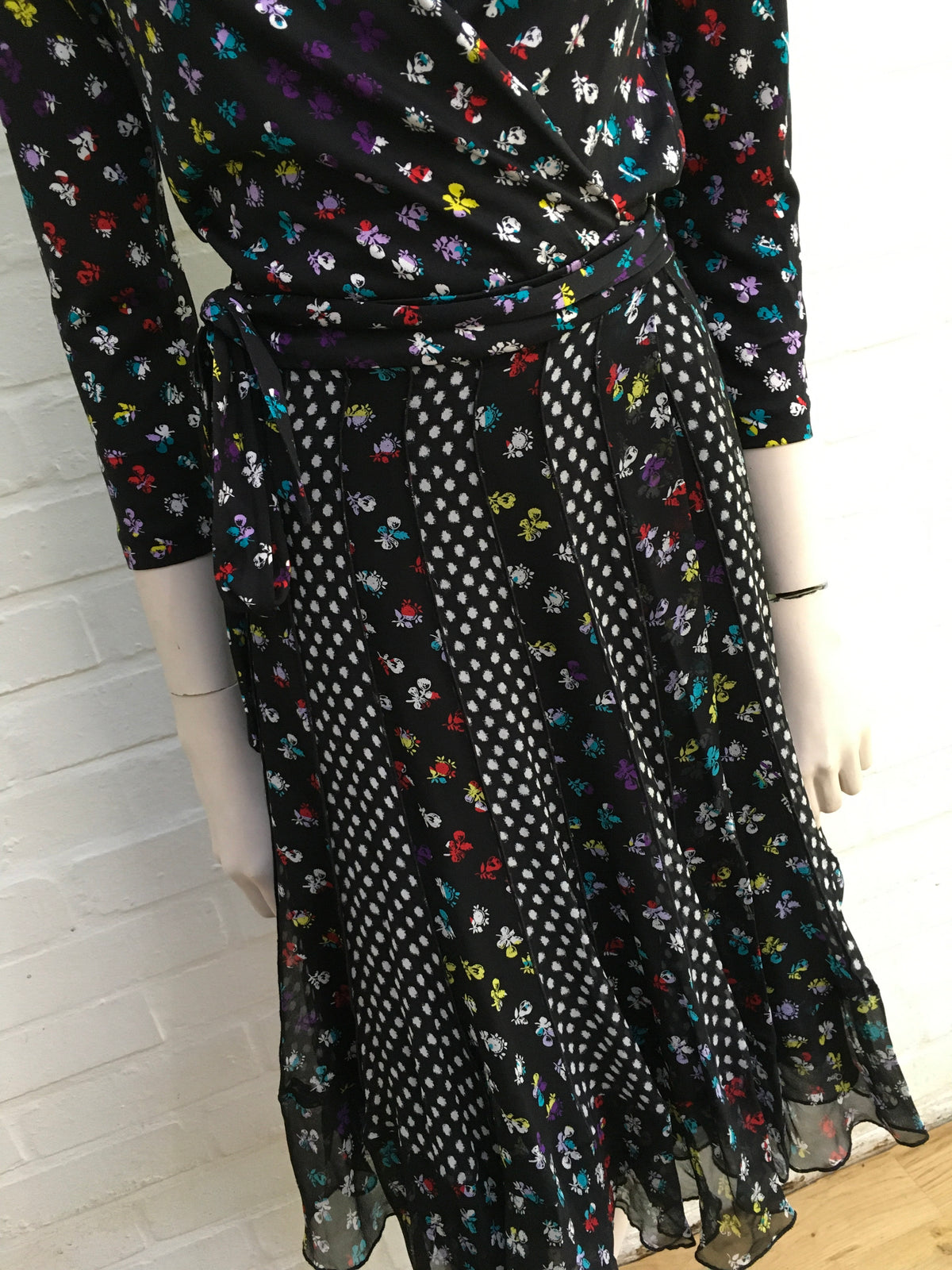 Diane von Furstenberg DVF Caprice 3/4 Sleeve Silk Dress US 6 UK 10  ladies