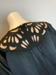 JASMINE DI MILO RUNAWAY SILK LASER CUT BLOUSE SIZE UK 14 US 10 EU 42 ladies