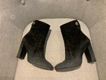 Gianvito Rossi suede leather ankle boots booties heels Size 38 US 8 UK 5 ladies