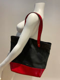 RALPH LAUREN LAUREN Black /Red tote shoulder bag handbag ladies